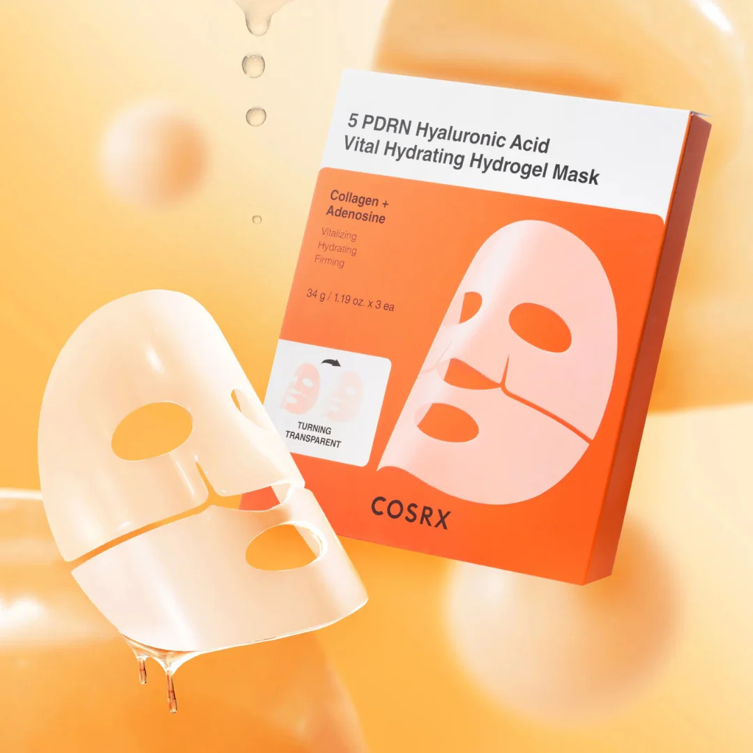 5 PDRN Hyaluronic Acid Vital Hydrating Hydrogel Mask Set - 3 Sheet Masks - Image 2