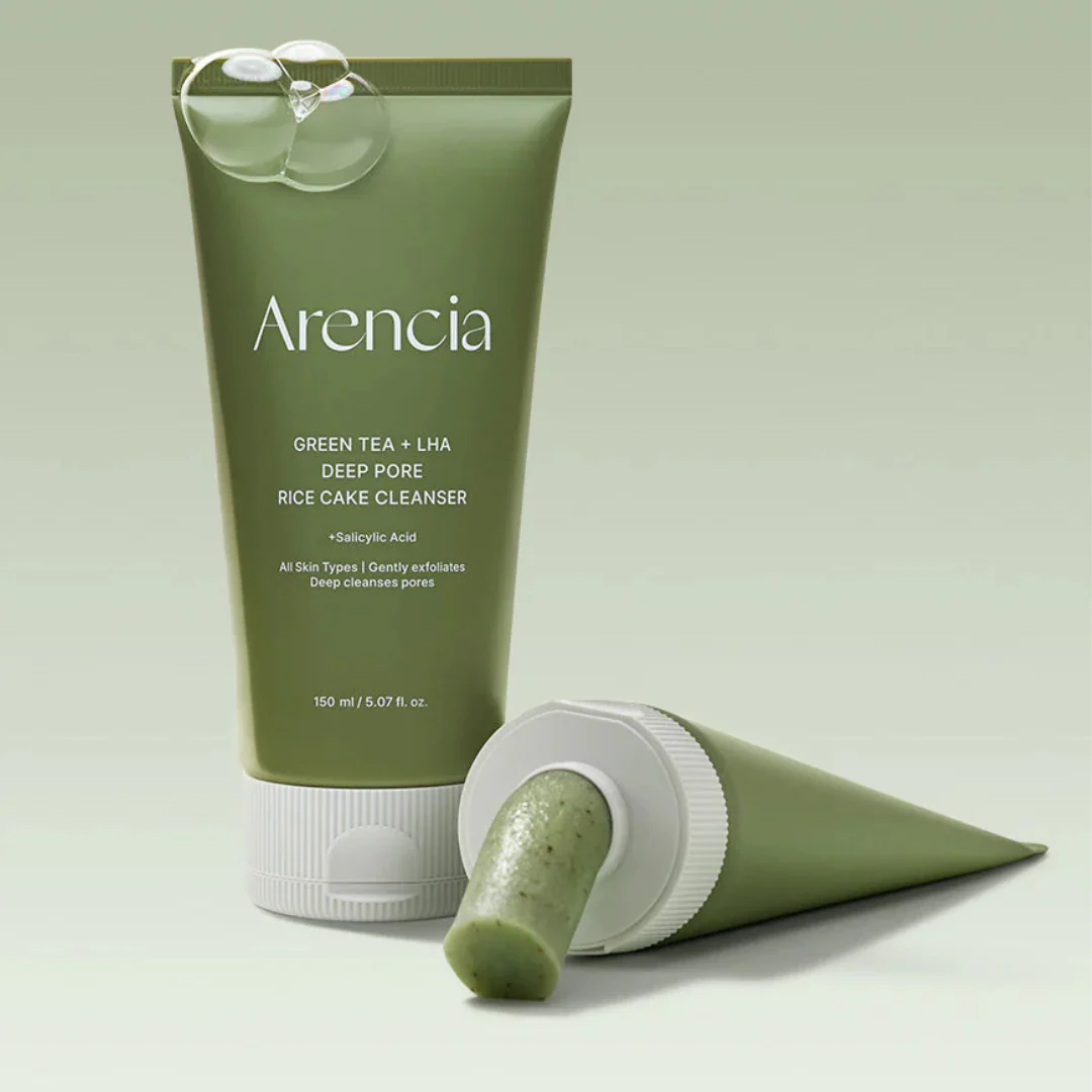Green Tea + LHA Deep Pore Rice Cake Cleanser - 150 g - Image 2