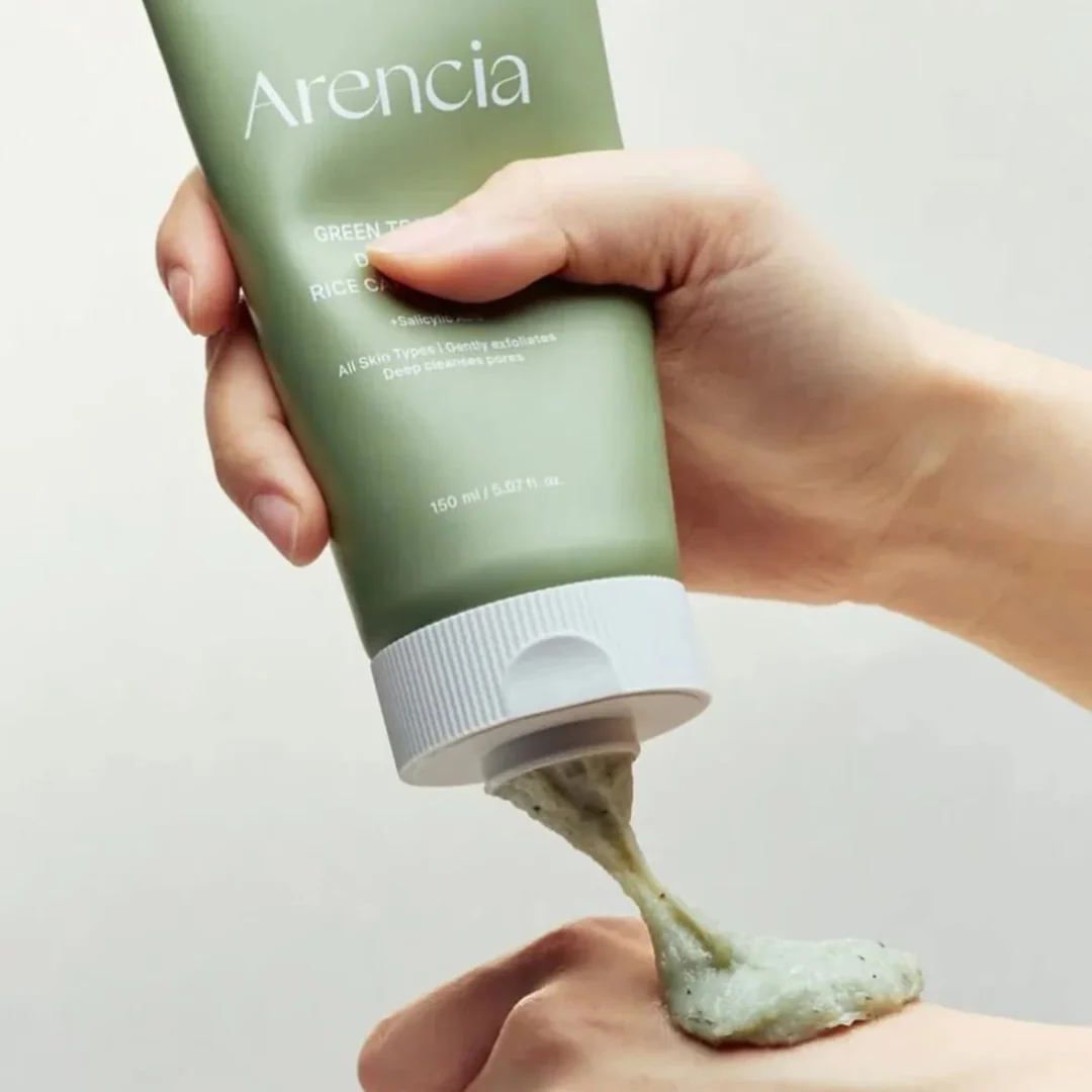 Green Tea + LHA Deep Pore Rice Cake Cleanser - 150 g - Image 4