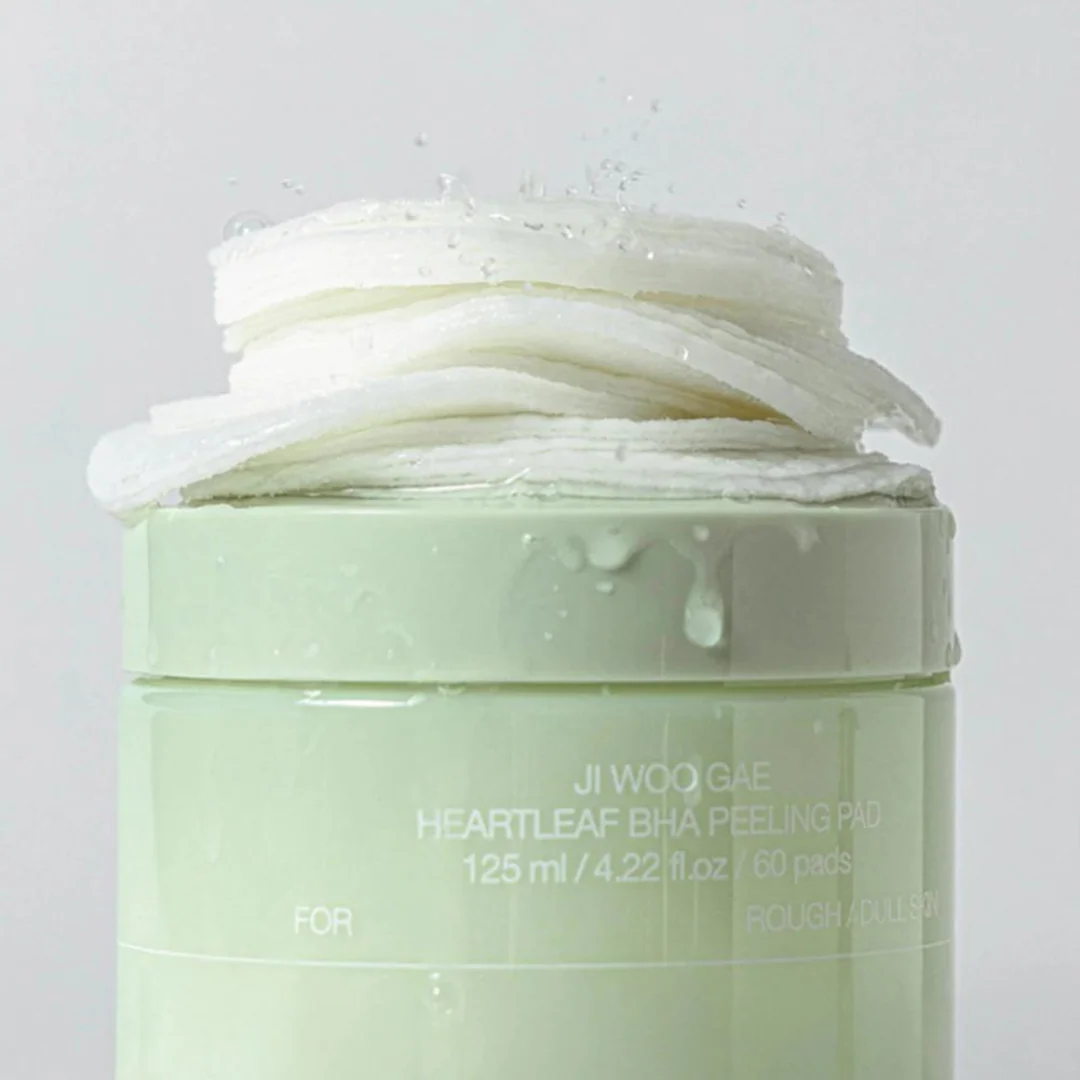 JIWOOGAE Heartleaf BHA Peeling Pad - 60 Pads - Image 3