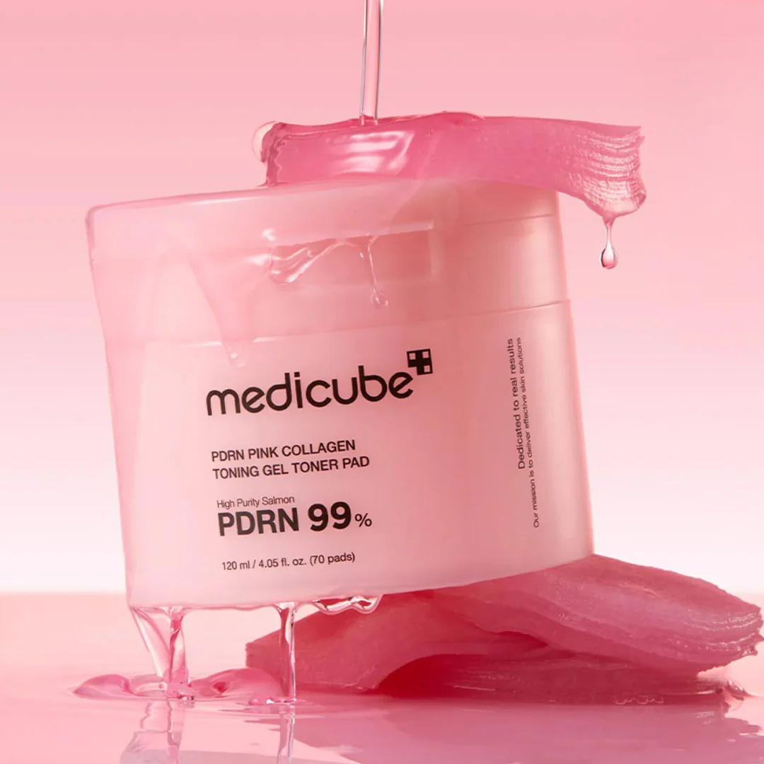 PDRN Pink Collagen Toning Gel Toner Pad - 70 Pads - Image 2