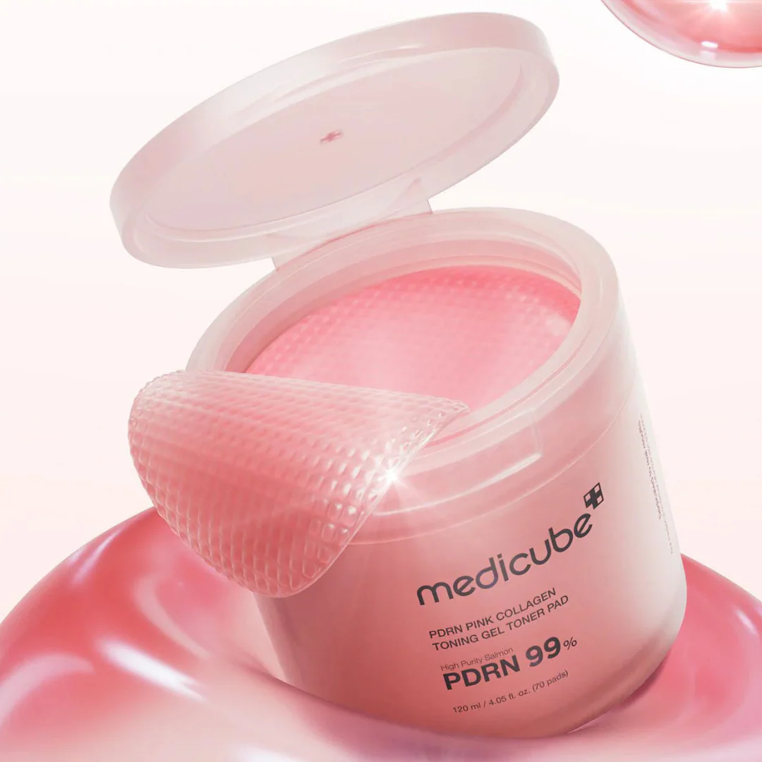 PDRN Pink Collagen Toning Gel Toner Pad - 70 Pads - Image 3