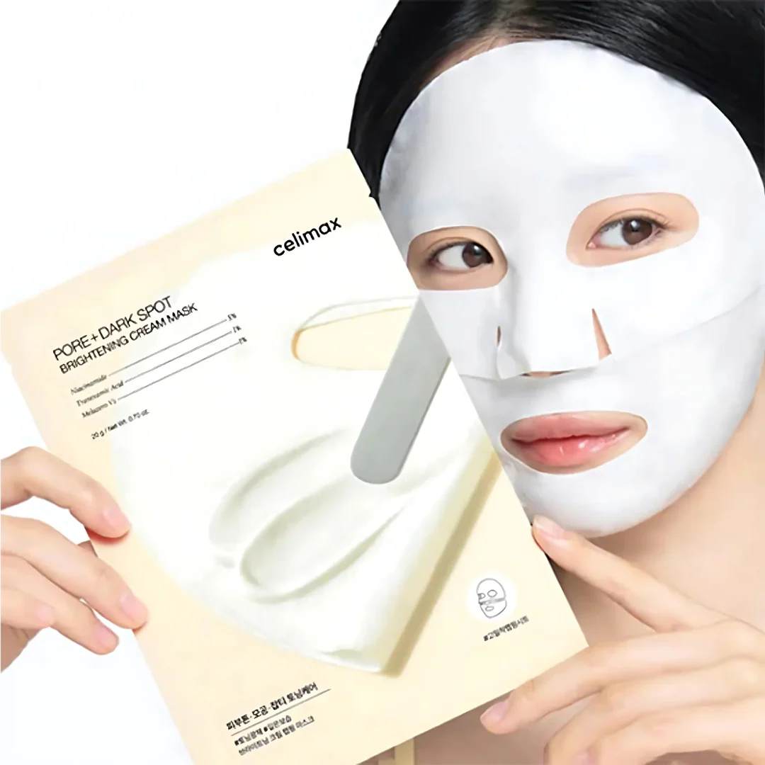 Pore+ Dark Spot Brightening Cream Mask - 1 Sheet Mask - Image 4