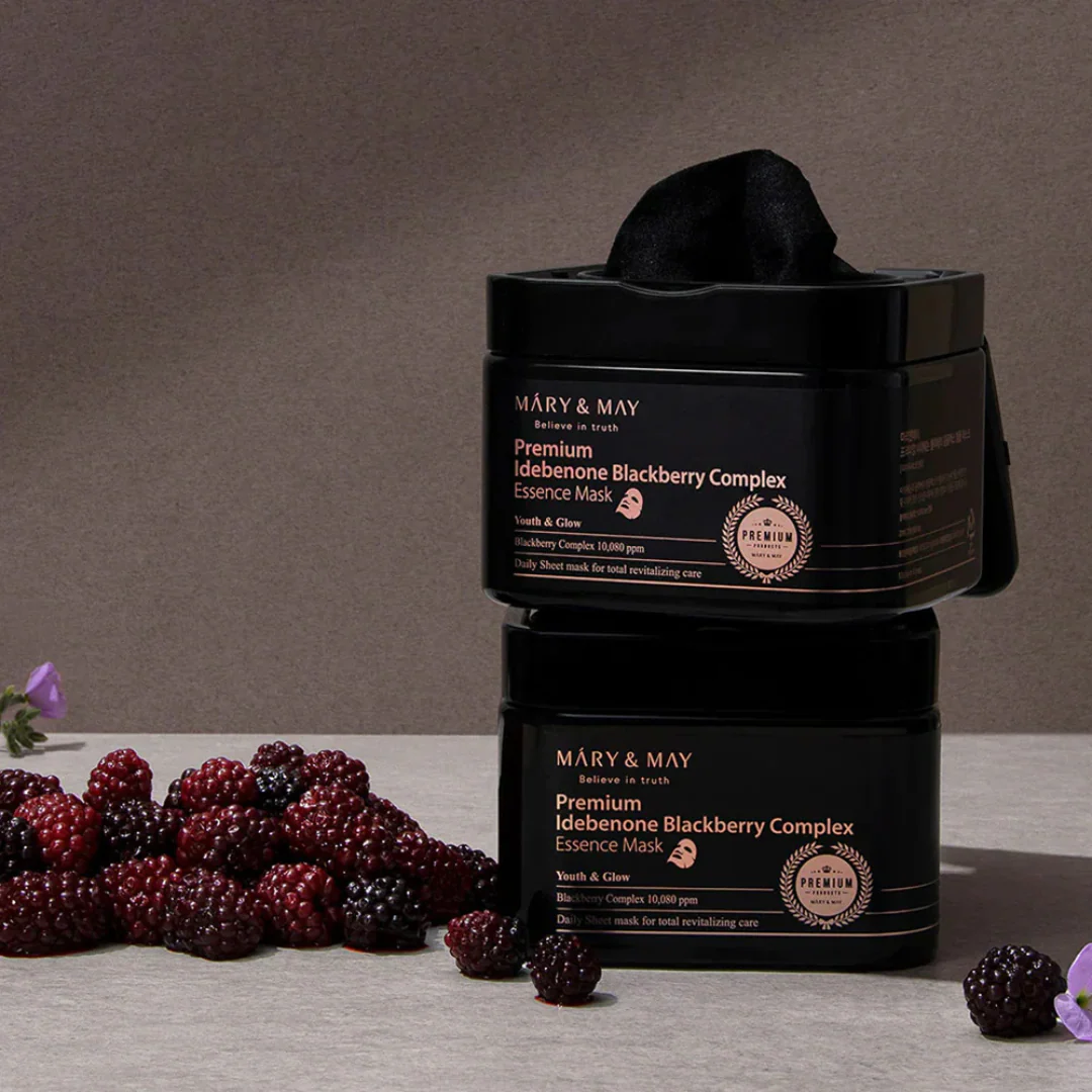 Premium Idebenone Blackberry Complex Essence Mask - 20 Sheet Masks - Image 3