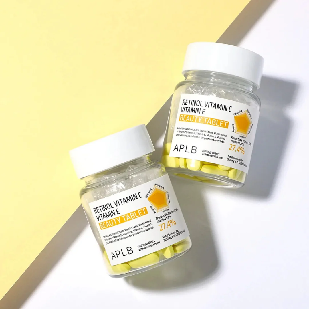 Retinol Vitamin C Vitamin E Beauty Tablet - 500 mg x 30 Tablets - Image 3
