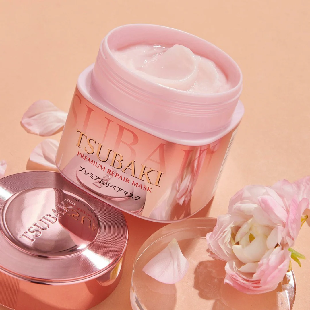 Tsubaki Premium Repair Hair Mask Pink Camellia - 180 g - Image 2