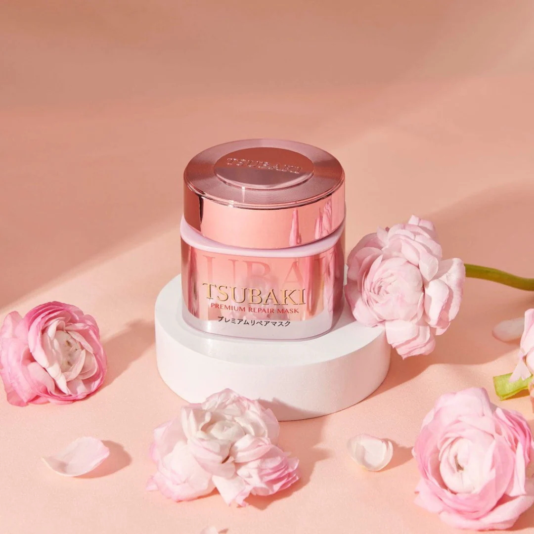 Tsubaki Premium Repair Hair Mask Pink Camellia - 180 g - Image 3
