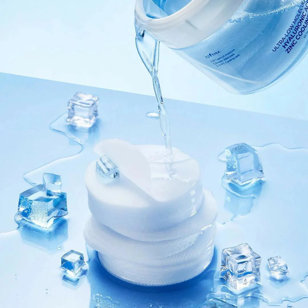 Ultra-Low Molecular Hyaluronic Acid Zinc Cooling Pad - 60 Pads - Image 2